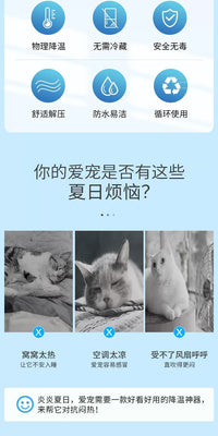 猫咪水床防抓耐磨夏季宠物冰垫充气注水拍拍水垫夏天狗狗降温用品
