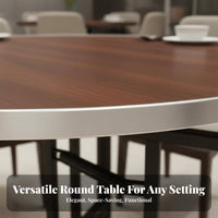 Round Dining Table with Turntable Strong Load-Bearing Round Dining Table Turntable Stable and Firm Household Furniture for Home, Kitchen, Living Room