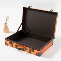 Suitcase Box Stylish Leatherette Box with Reusable for Gift Giving