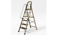 Anti-Slip A-Shaped Ladder with Handrail Folding Step Ladder with Handrails Wide Space-Saving for Homeowners