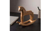 Wooden Rocking Horse Tabletop Rocking Horse Ornament Handcrafted for Decorators, Collectors, Shelf, Mantel, Entryway