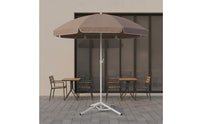 Patio Parasol with Pointed Stake Black-Coated Straight Pole Umbrella with Rounded Cover Top Base Outdoor Patio Umbrella for Homeowners, Market Stalls