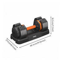 55 Lb Dumbbell Nylon TPE Adjustable Dumbbell Space Saving