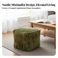 Square Pouf Plush Texture Floor pad Multifunctional for Families, Homeowners