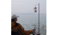 Lightweight Camping Light Stand with Clamp Adjustable Camp Lantern Pole Compact Camp Lantern Stand Rust-Resistant for Fishing