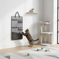 Cat Toy Storage Bag Large Capacity Wall Hanging Cat Toy Holder Portable Textile Pet Supply Organizer for Behind the Door, Closet