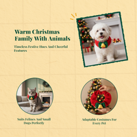 Plush Christmas Pet Scarf, Tree Soft, Winter Accessory