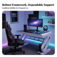 Multi-Purpose Minimalist Computer Desk Sturdy Design Simple Rectangular Desk Spacious Desktop Study Table Easy to Assemble for gaming enthusiasts, Office Workers, Students, Dorm Room, Bedroom