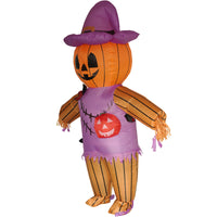 Halloween Inflatable Pumpkin Scarecrow Prop for Yard Party Decoration