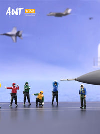 1/72 Scale US Navy Carrier Deck Scene Ground Crew Figures Static Model