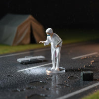 1:87 Scale Doctor Figure High Detail Miniature Nurse Figurine Realistic Details Emergency Scene People Model for Sand Table Scenes, Desktop Display