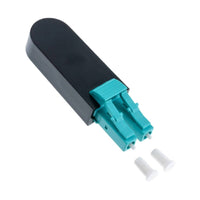 Shielded Fiber Optical Loopback Adapter with Dust Caps Reusable Duplex LC Loopback Device Easy to Use Compact for Network Technicians, Bench Testing