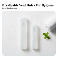 Portable Rinse container Case Breathable 2-Part Toothbrush trip container Lightweight