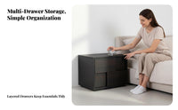 Minimalist Nightstand Modern Design Bedside Table With Drawers for Home, Hallway