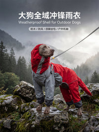 Waterproof Dog Raincoat with Hood for Large Dogs