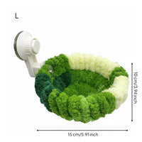 Woven Hanging Hide Space-Saving Suction Cup Amphibian Bed for Terrarium
