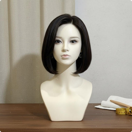 Hairpiece Store Model Head Pin-Stitch Surface PVC Mannequin Head Makeup Face for Hair Stylists, Salon