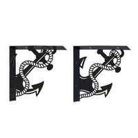 Iron Wall-Mounted Triangular Bracket with Anchor Pattern for Shelves