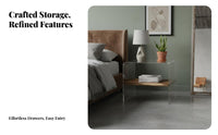 Single-Drawer End Table with Shelf 20th-century20th-century-era modern Modern Design Nightstand