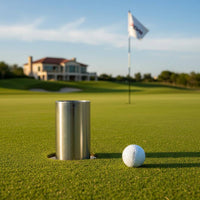 Perforated Golf Cup Brushed Metal Golf Cup Cylindrical