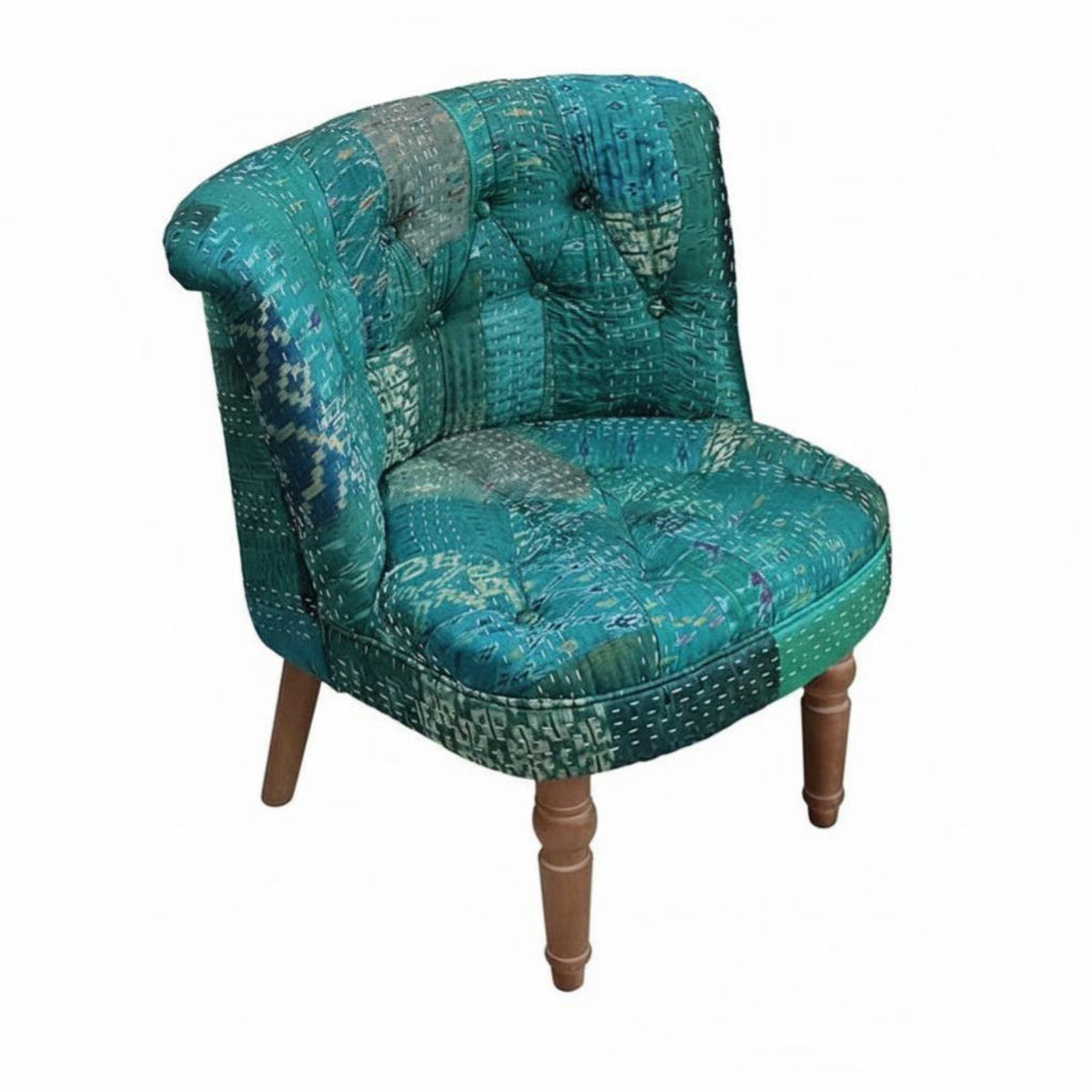 Patchwork Loveseat Ethnic and design Small Sofa Handmade vivid hues for Apartment Dwellers, pairs, Living Room, Bedroom, Office