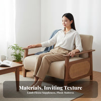 Transformable Armchair Bed Foldable Design Fold-Extendable Sleeper Chair Sturdy Wood Frame Minimalist Design