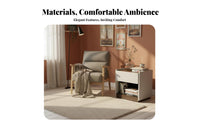Single-Drawer Bedside Table Modern Design Nightstand Space-Saving for Homeowners