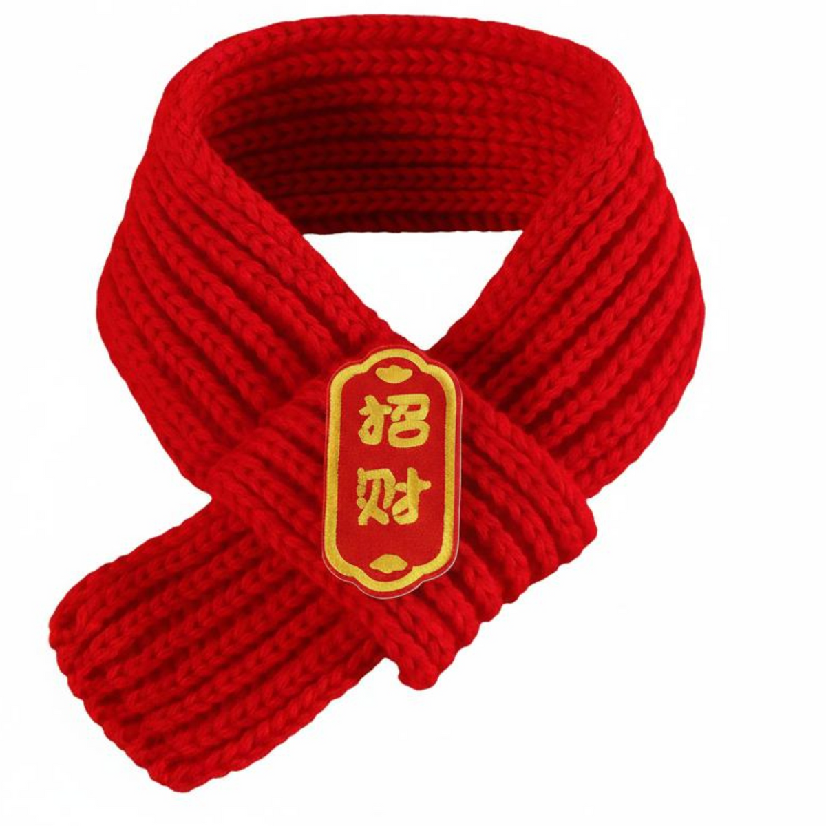 Cat Scarf, Red Knitted Pet Accessory, Cute Winter Wear