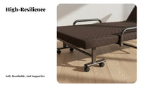 Single Person Nap Cot Foldable Design Folding Bed Portable Space-Saving for Office Workers, Students, Home, Hospital, Guest Room