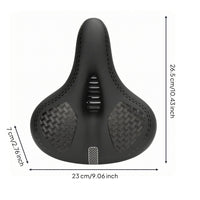 Ventilated Bike Saddle Spring-Supported Padded Bike Saddle Pressure Relieving Comfort