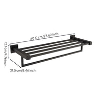 Matte Black Bathroom Accessories Set, No-Drill, Wall Mounted