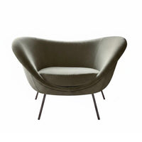 Sculptural S-Chair Italian Design Upholstered Armchair Light Luxury Minimalist Aesthetic for Readers, Bedroom, Apartment, Office