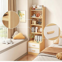 Storage Cabinet with Drawer Solid Wood Cabinet with Drawers Vertical Furniture for Renters, Students, Small Areas, Bedroom, Living Room