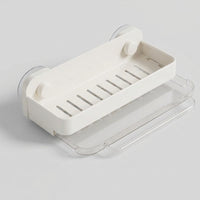 Bathroom Sink and Kitchen Organization Drain Rack for Home Cooks, Rectangular Over the Dish Drying with Wall Mount Suction