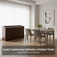 Dining Room Sideboard Solid Wood Kitchen Buffet Hutch Multi-functional Storage Cabinet Essential Furniture Suitable for Families Homeowners Hallway Entryway