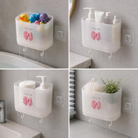 Wall-Mounted Comb Toothbrush Holder for Bathroom Storage, No-Drill Organizer