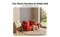 Strawberry Armchair Cartoon Design Young Child Sofa Child-Sized Soft Textile for Premium & Elegantmiumschoolers, Kindergarten