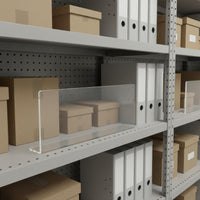 10 Pieces Clear Shelf Divider L-Shaped Shelf Barrier Space-Saving