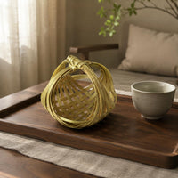 Bamboo Craft Sachet Handmade Bamboo Woven Ornament Easy to Cut and Glue
