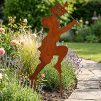 Metal Garden Stake Weather-Resistant Metal Silhouette Stake Easy Installation Rustic Animal Garden Decor for Gardeners, Patio, Planter Pot