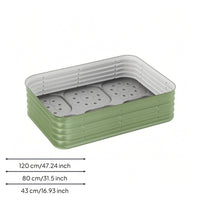 Rectangular Metal Planter Box Aluminum Alloy Garden Product Water Reservoir