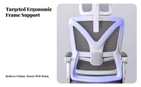 Ergonomic Design Reclining Office Chair with Footrest Highspinal Support Reclining Desk Chair with Footrest 360° rotate Computer Seat Adjustable Headrest for Executives, Remote Workers, Students, Workstation, Study Room