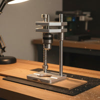 Drill Stand with Aluminum Base Precision Electric Drill Stand Metal Vertical Frame for Workshop