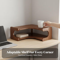 Multi-Tier Corner Organizer Space-Saving three-tier Standing Rack Multifunctional