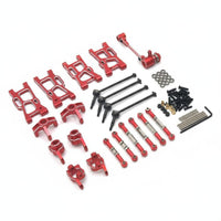 RC Steering Cup and Hub Carrier Kit Aluminum Shock Absorption Arm Kit Lightweight Metal Upgrade Parts Set for Bashing
