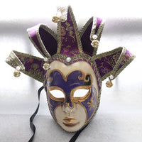 Venetian Full Face Mask with 5 Bells, Retro Style, for Carnival and Parties, Wholesale