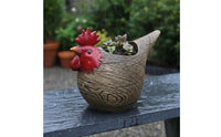 Resin Chicken Planter Outdoor Chicken Planter Pot Creative Design for Patio