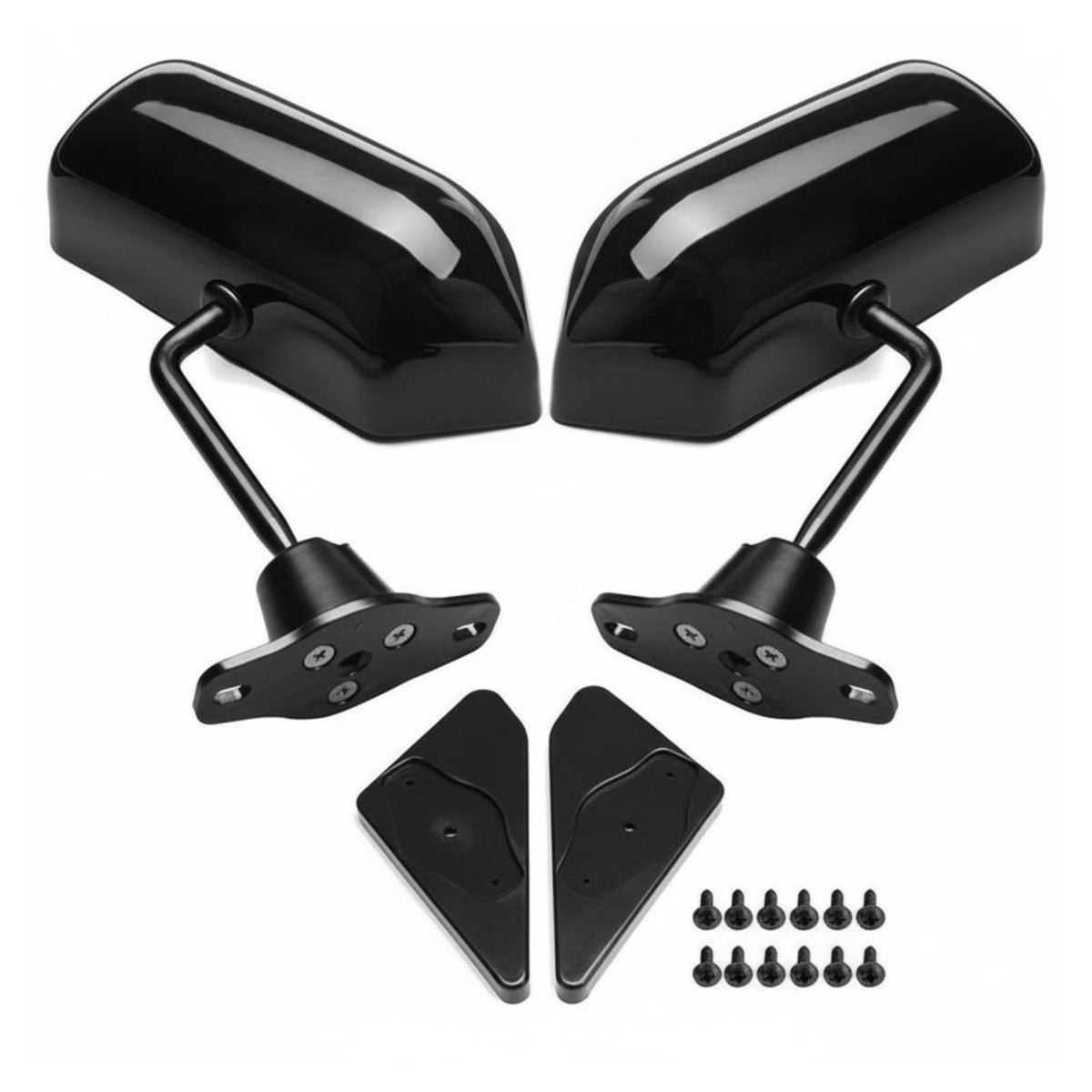 2 Pieces Aerodynamic Side Mirrors Universal Fit Retro Mirror Left and Right Pair Auto Part for Car Modifiers