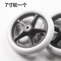 Wheelchair Front Wheel 6/7/8 Inch Swivel Caster with Solid Rubber Tire