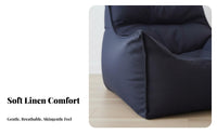 Single-Person High-S Evergreen Lounger Comfortable Design Ruched Floor Lounger Easy to Move Full Physique Support for Balcony